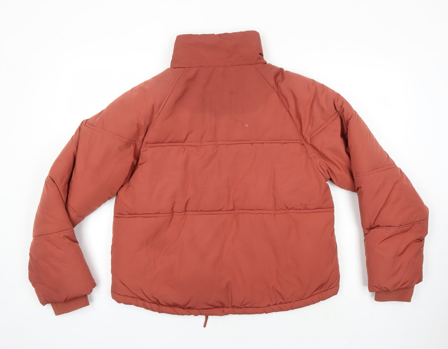 Topshop Womens Brown Herringbone Puffer Jacket Jacket Size 10