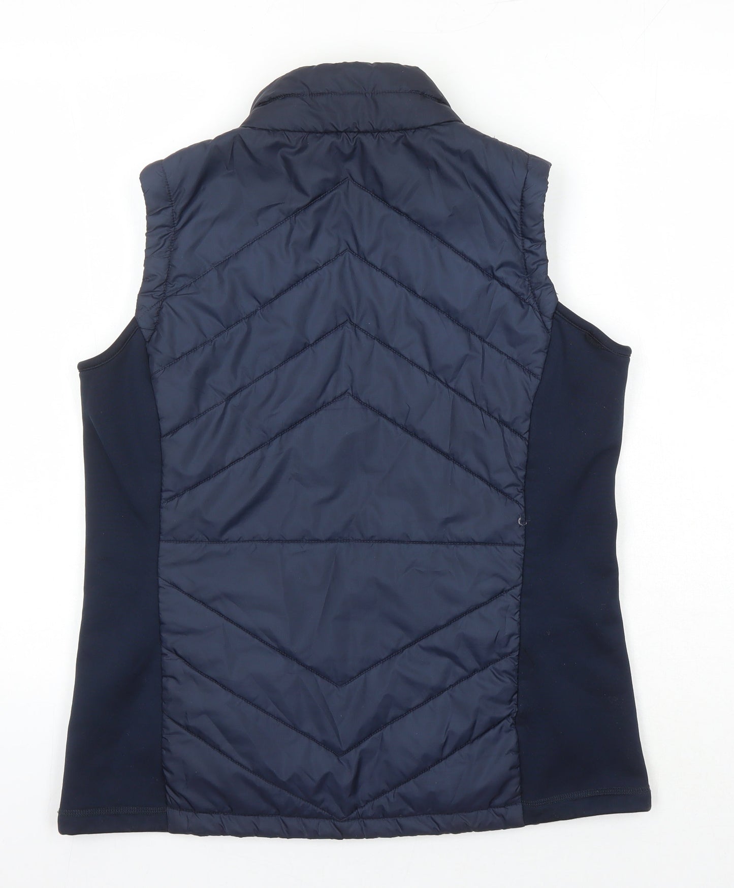 Green Lamb Womens Blue Herringbone Gilet Waistcoat Size 14