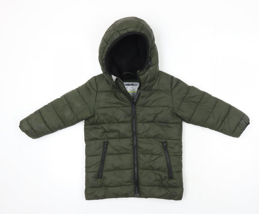 Next Boys Gold Ikat Puffer Jacket Coat Size 3 Years