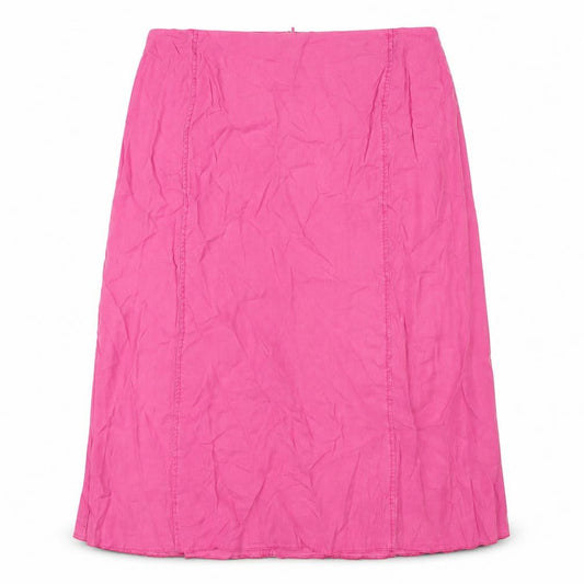 Ann Harvey Womens Pink Lyocell A-Line Skirt Size 22 Zip