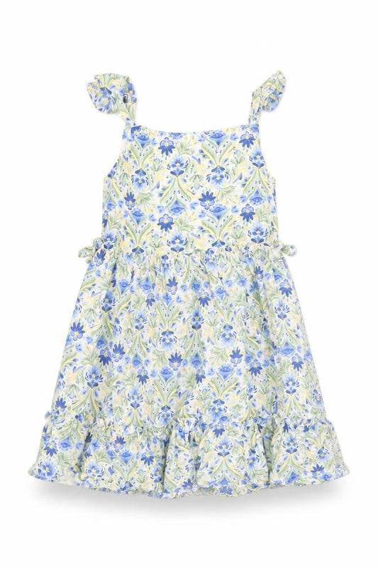 Shrinking Violet Girls Multicoloured Floral Cotton A-Line Size 9-10 Years Square Neck Pullover