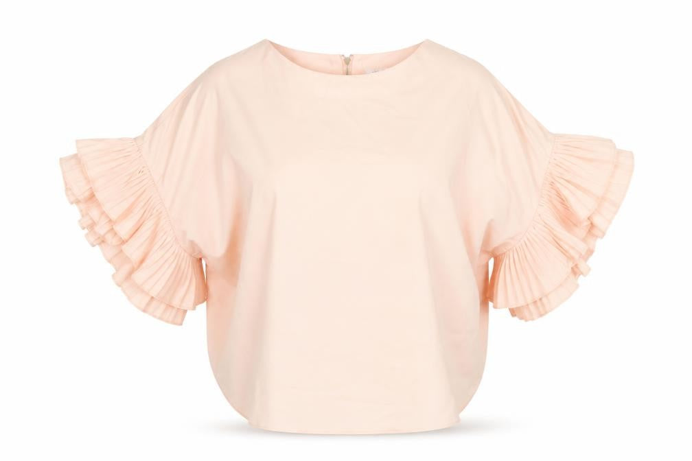 Papillon Womens Pink Polyester Basic T-Shirt Size M Round Neck