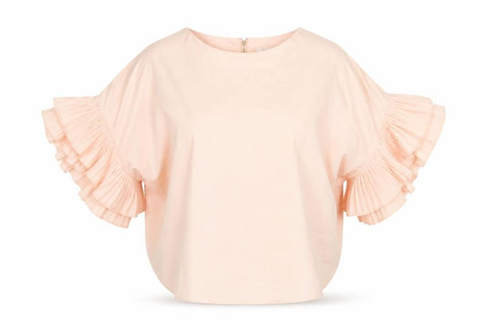 Papillon Womens Pink Polyester Basic T-Shirt Size M Round Neck