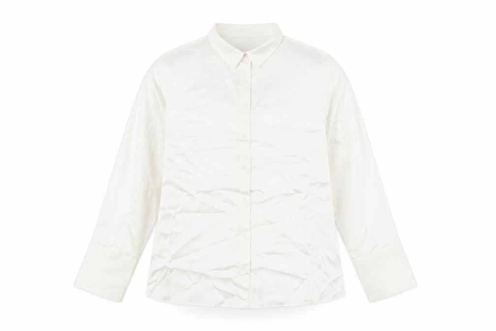 Marks & Spencer Womens White Polyester Basic Button-Up Size 16 Collared