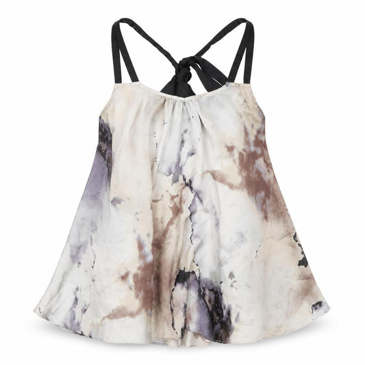 River Island Womens Multicoloured Geometric Polyester Camisole T-Shirt Size 10 Scoop Neck