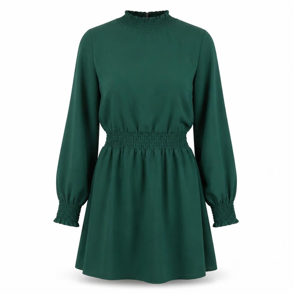 New Look Womens Green Polyester A-Line Size 10 Mock Neck Pullover