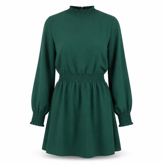 New Look Womens Green Polyester A-Line Size 10 Mock Neck Pullover