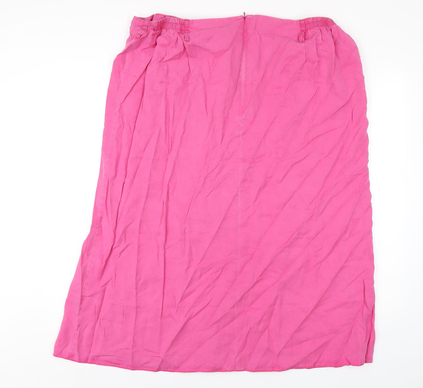 Ann Harvey Womens Pink Lyocell A-Line Skirt Size 22 Zip