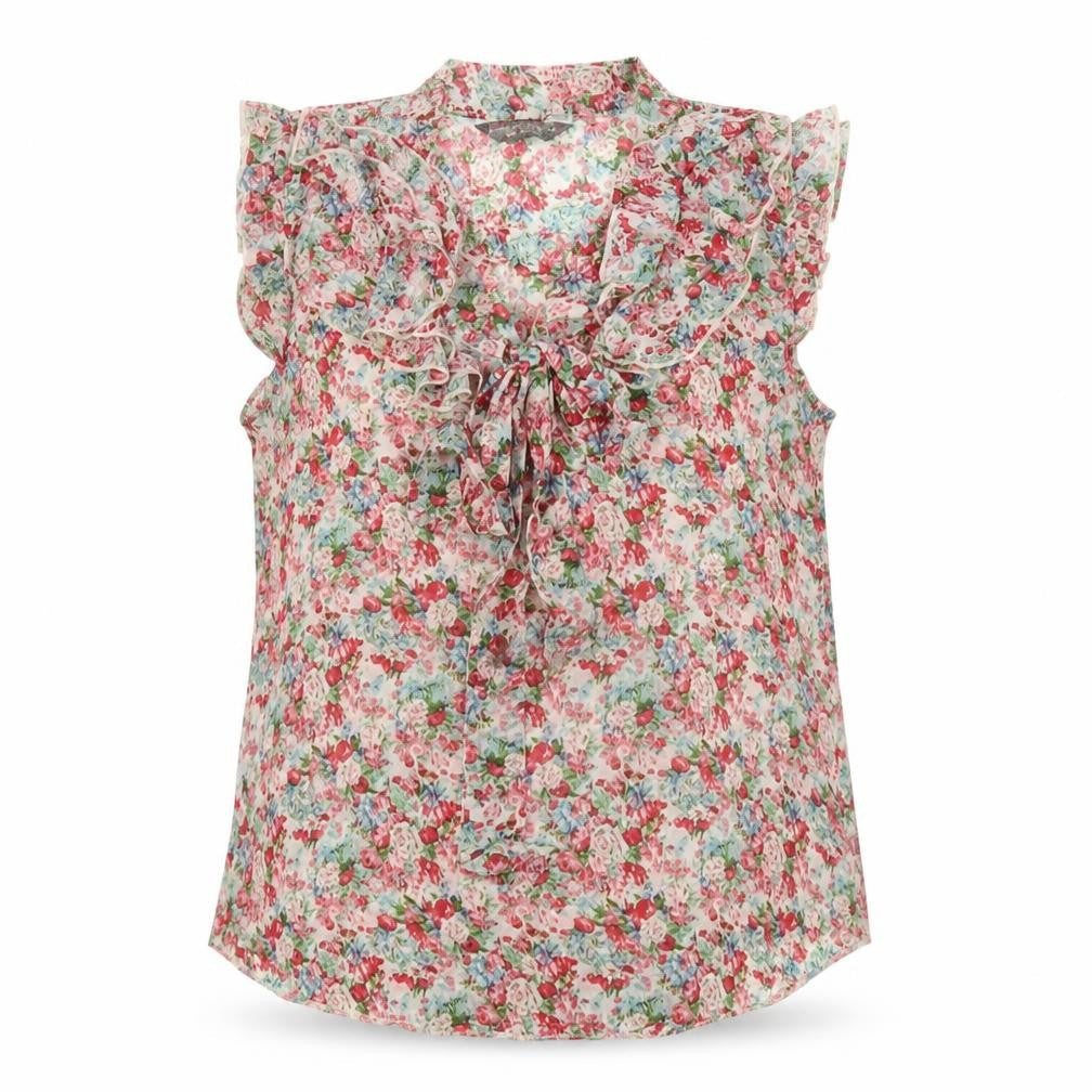 Dorothy Perkins Womens Multicoloured Floral Polyester Basic Blouse Size 12 V-Neck