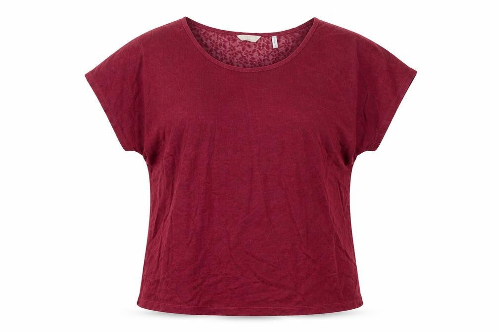 Anthology Womens Red Polyester Basic T-Shirt Size 16 Round Neck