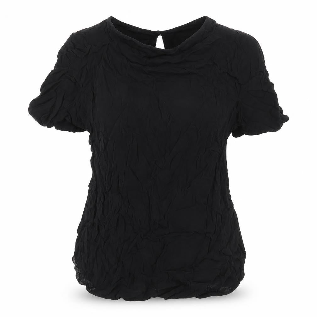 H&M Womens Black Viscose Basic T-Shirt Size 10 Round Neck