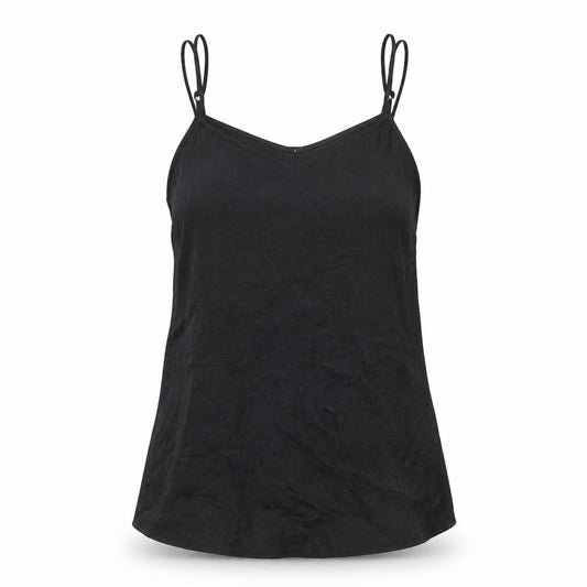 River Island Womens Black Polyester Camisole T-Shirt Size 10 V-Neck