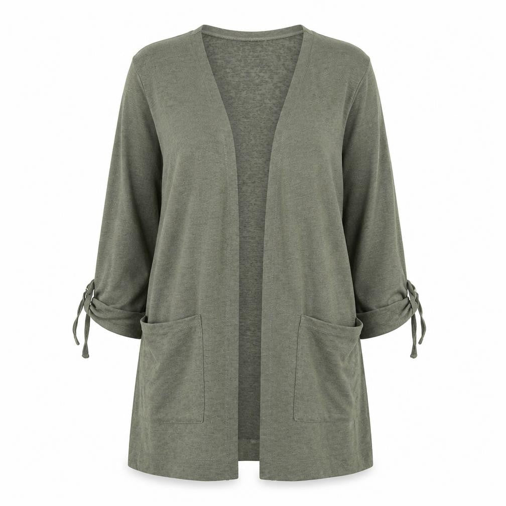 Principles Womens Green V-Neck Polyester Cardigan Jumper Size 12