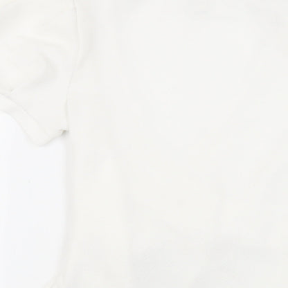 River Island Womens White Polyester Wrap Blouse Size 12 V-Neck