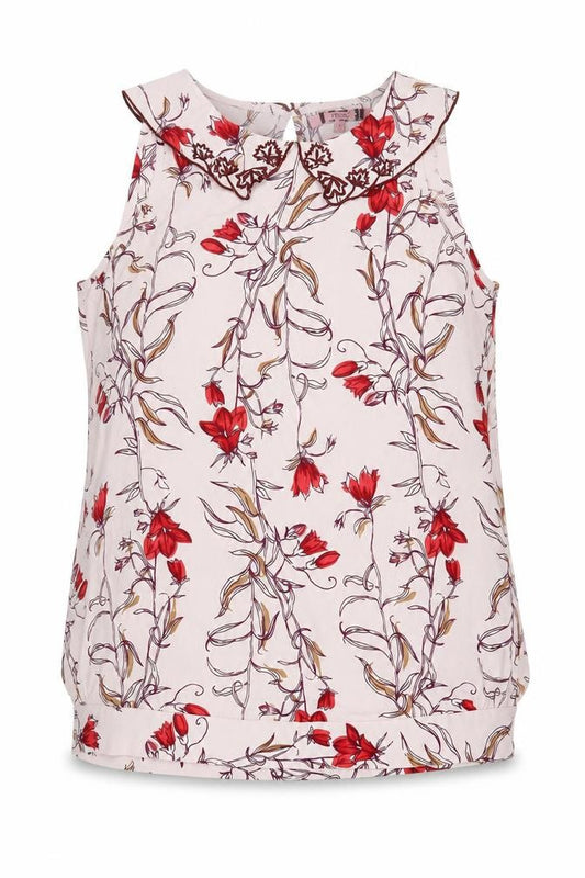 NEXT Womens Pink Floral Polyester Basic Blouse Size 12 Collared