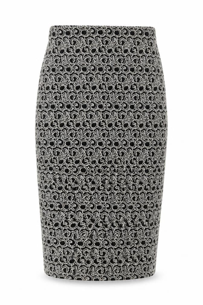 Miss Selfridge Womens Black Geometric Nylon Straight & Pencil Skirt Size 8 - Glitter