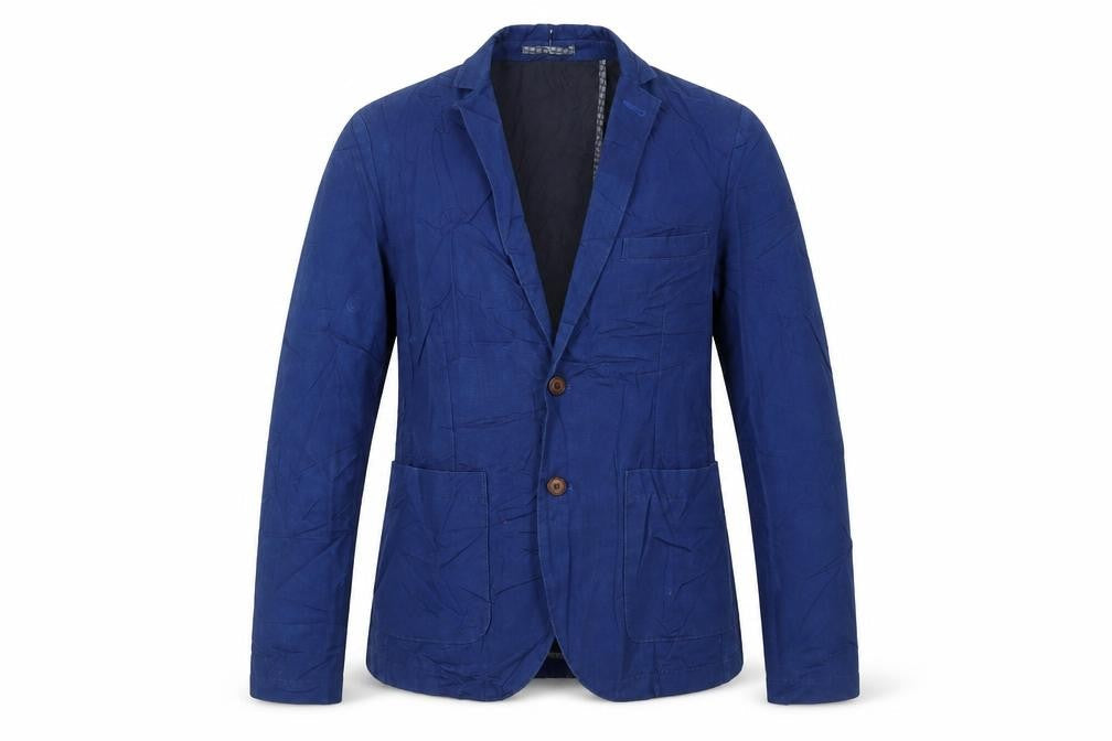 Burton Mens Blue Cotton Jacket Blazer Size 36 Regular