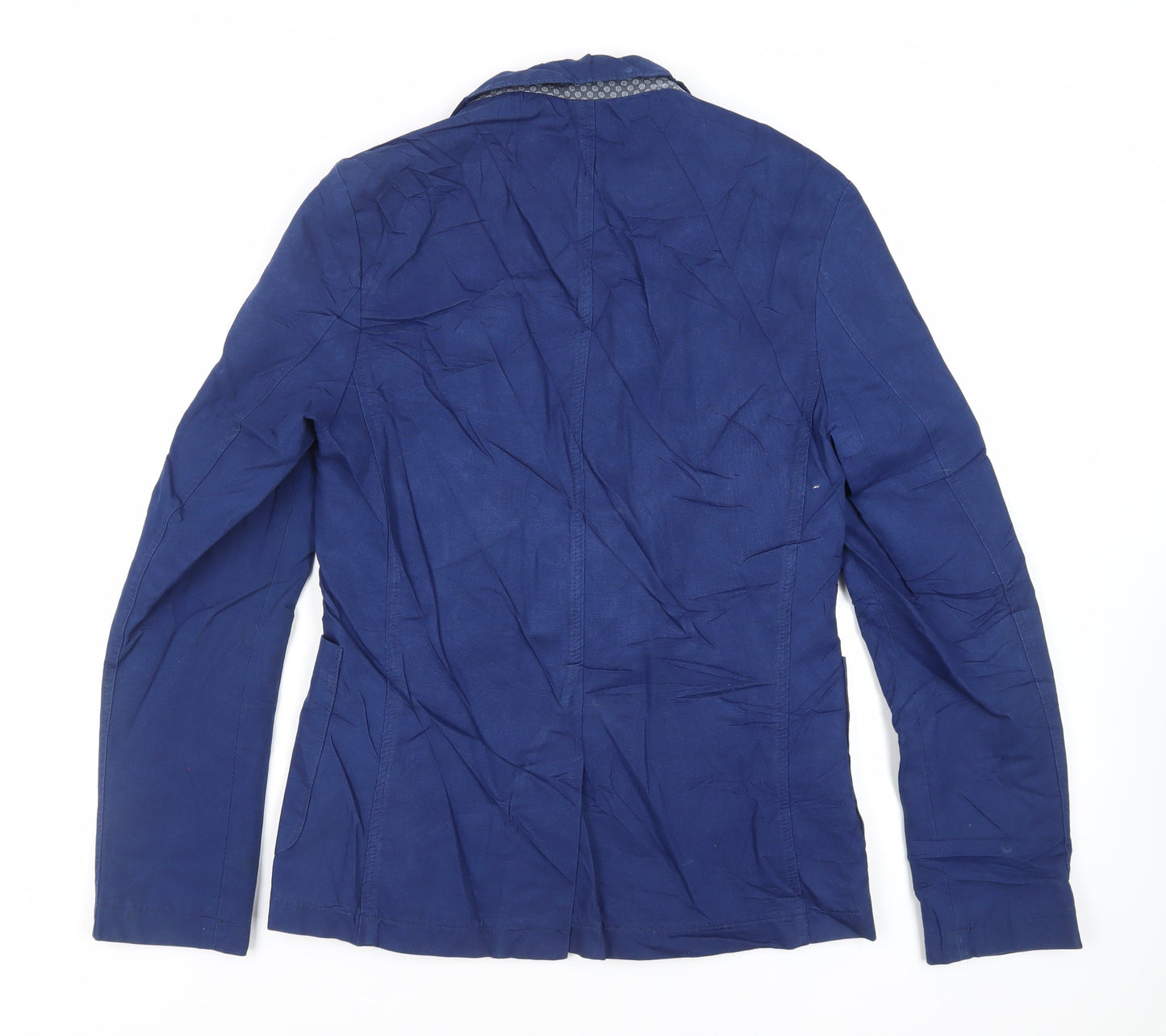 Burton Mens Blue Cotton Jacket Blazer Size 36 Regular