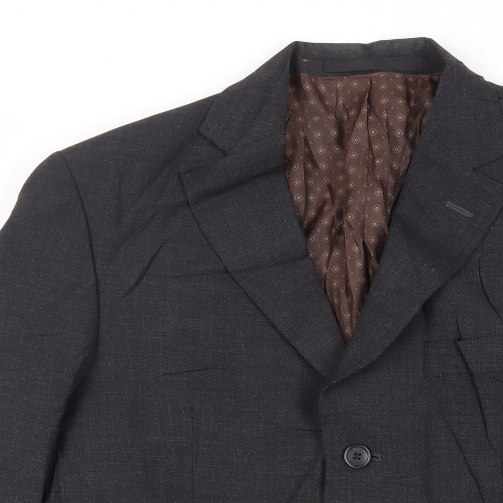 Marks and Spencer Mens Grey Polyester Jacket Suit Jacket Size 38 Regular