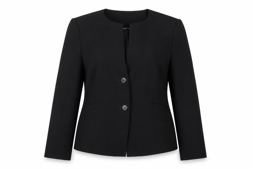 LUISA CERANO Womens Black Jacket Blazer Size 16 Button