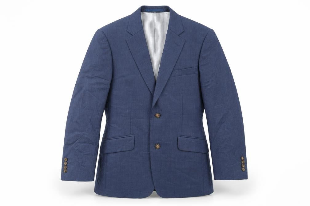 Brook Taverner Mens Blue Wool Jacket Suit Jacket Size 38 Regular