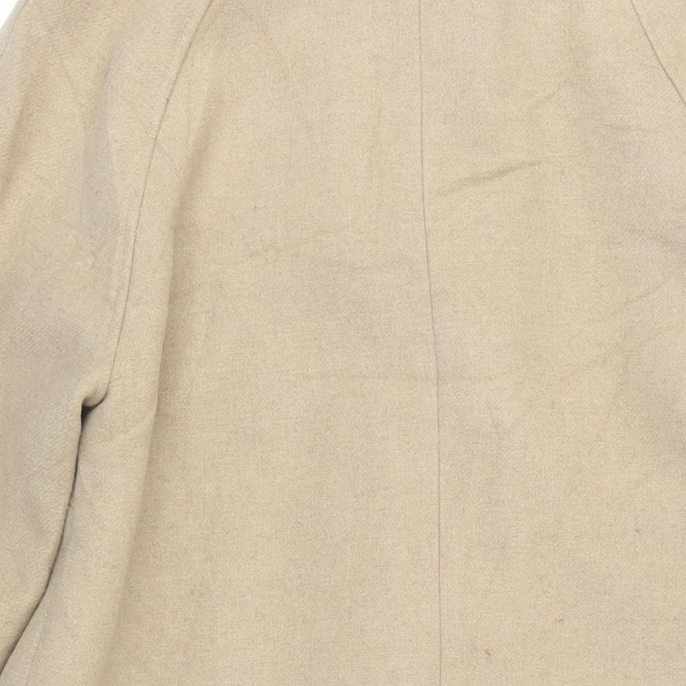 Marks and Spencer Womens Beige Overcoat Coat Size 14 Button