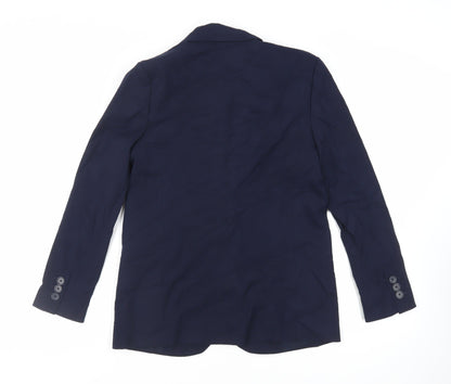 Marks & Spencer Womens Blue Jacket Blazer Size 8 Button