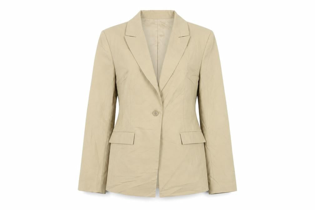 Mexx Womens Beige Jacket Blazer Size 6 Button