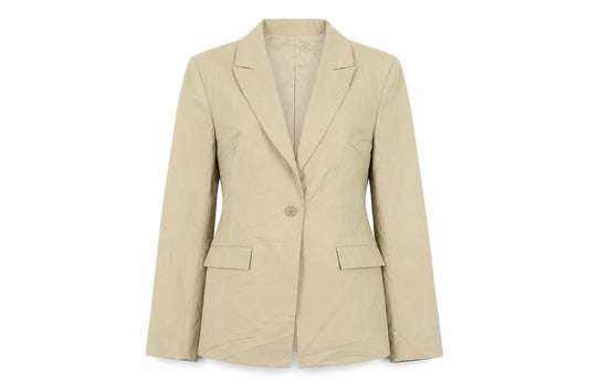 Mexx Womens Beige Jacket Blazer Size 6 Button