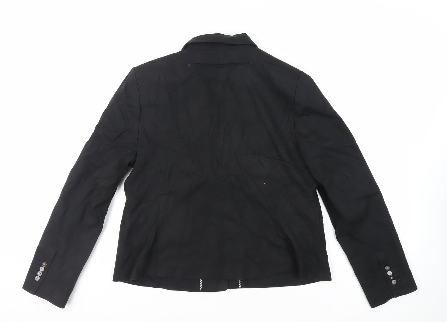 Marks and Spencer Womens Black Jacket Blazer Size 16 Button