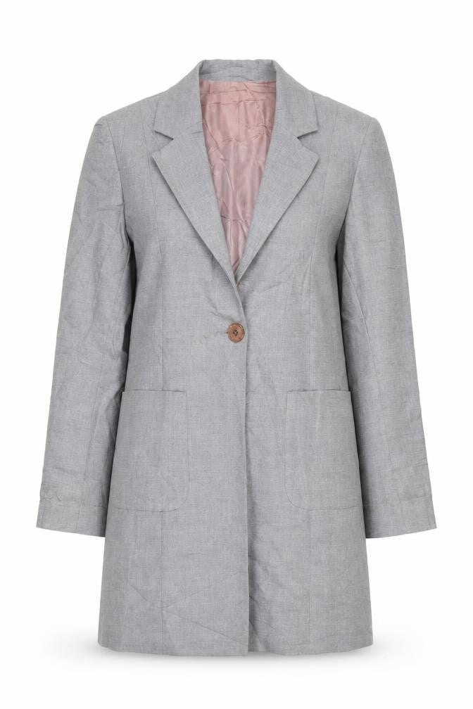 Morgan de Toi Womens Grey Overcoat Coat Size M Button