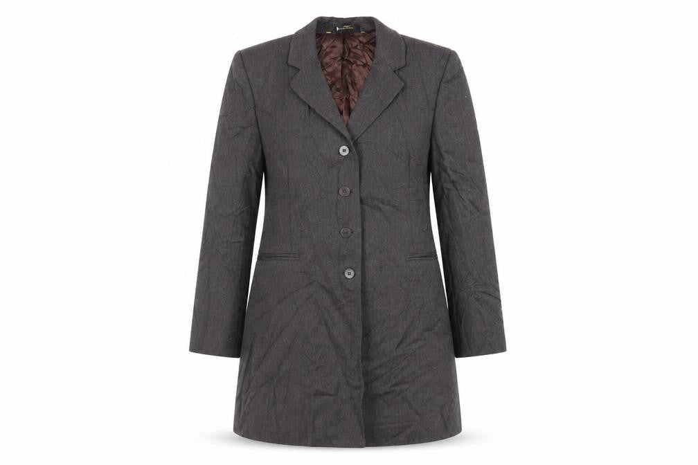Marks & Spencer Womens Grey Overcoat Coat Size 10 Button
