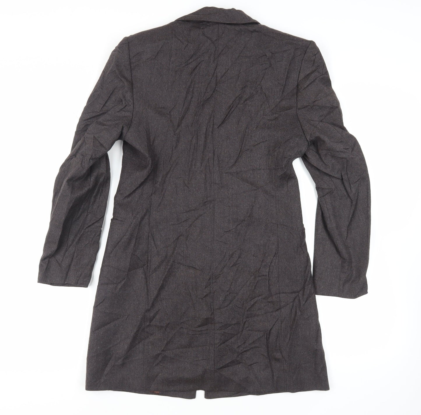 Marks and Spencer Womens Grey Overcoat Coat Size 10 Button