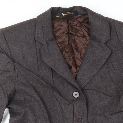 Marks & Spencer Womens Grey Overcoat Coat Size 10 Button