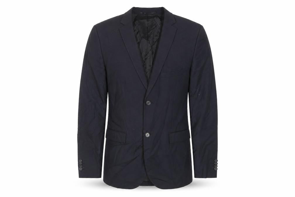 Topman Mens Black Polyester Jacket Suit Jacket Size 40 Regular