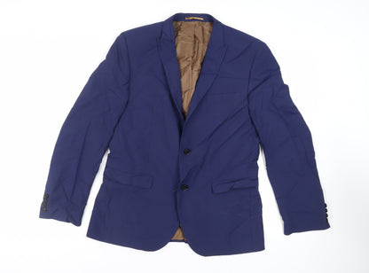 Next Mens Blue Polyester Jacket Suit Jacket Size 42 Regular