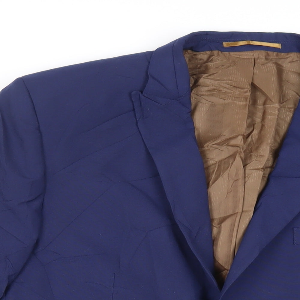 NEXT Mens Blue Polyester Jacket Suit Jacket Size 42 Regular
