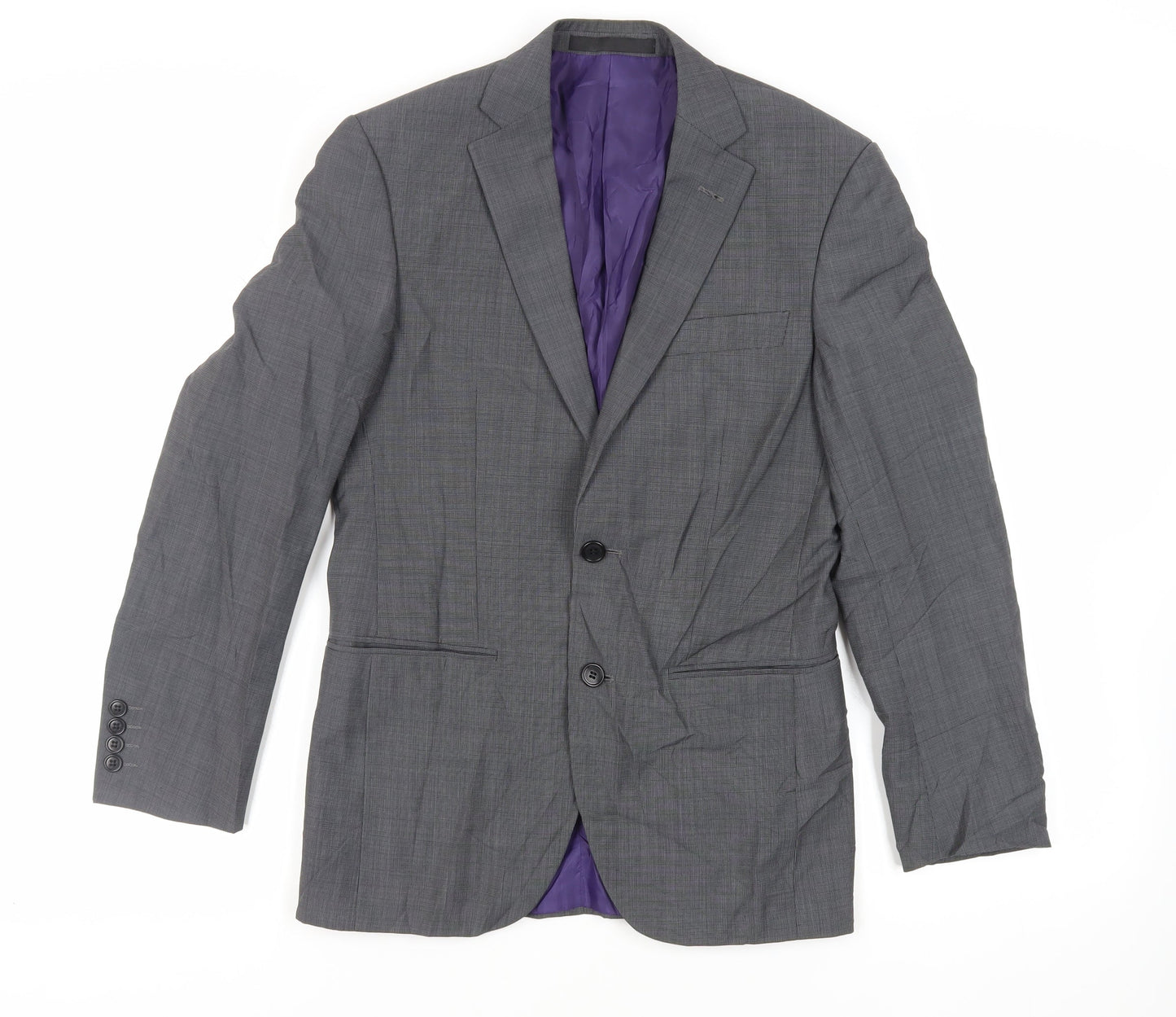 Marks and Spencer Mens Grey Polyester Jacket Suit Jacket Size 34 Regular