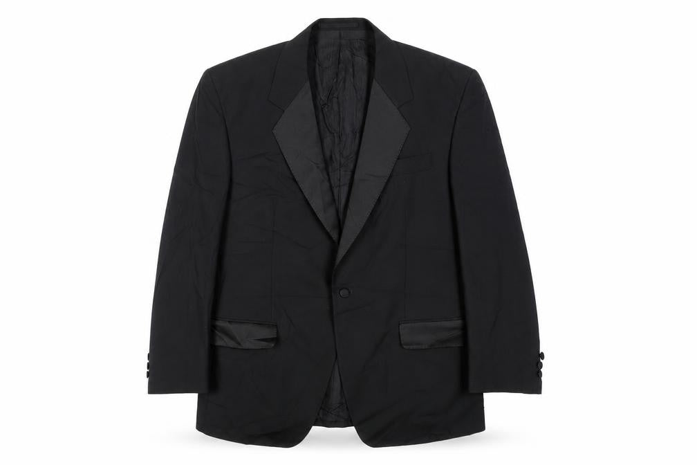 Varteks Mens Black Polyester Tuxedo Suit Jacket Size 40 Regular