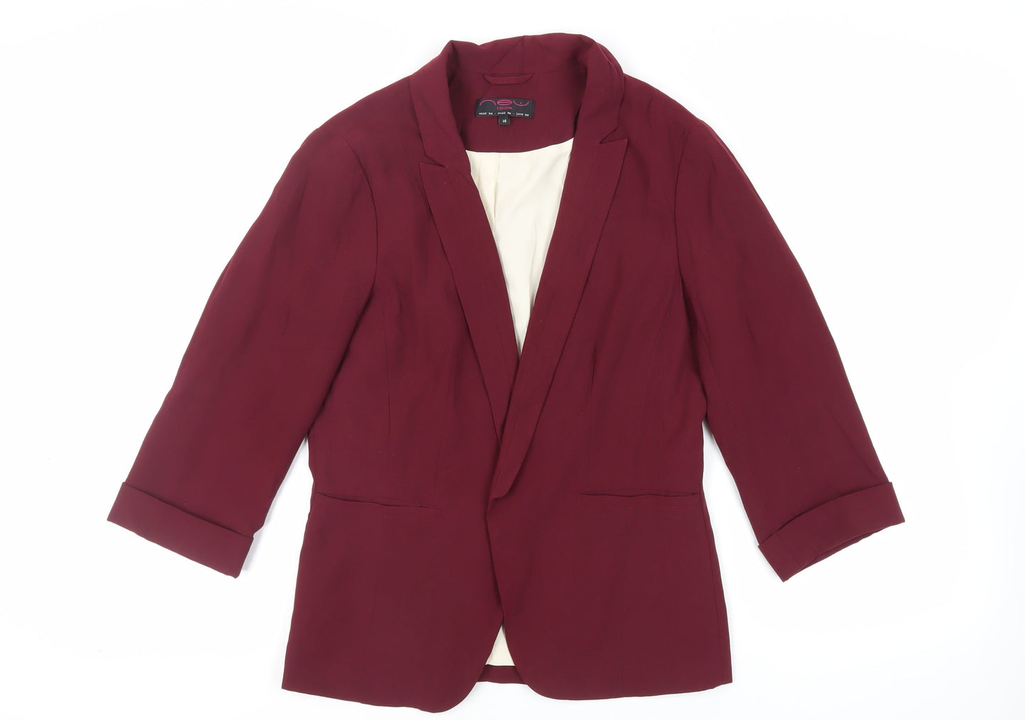 New Look Womens Purple Jacket Blazer Size 14 - Open