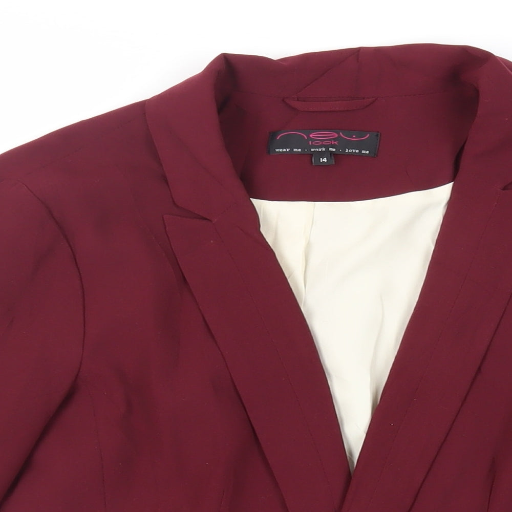 New Look Womens Purple Jacket Blazer Size 14 - Open