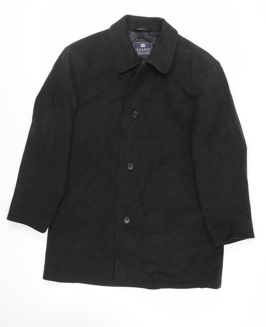 Lord Mens Green Overcoat Coat Size 40 Button