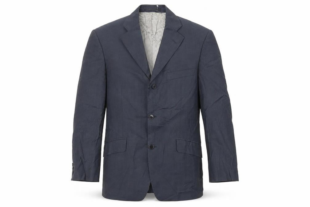 Balmain Mens Blue Wool Jacket Suit Jacket Size 38 Regular