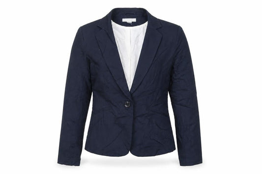 H&M Womens Blue Jacket Blazer Size 10 Button