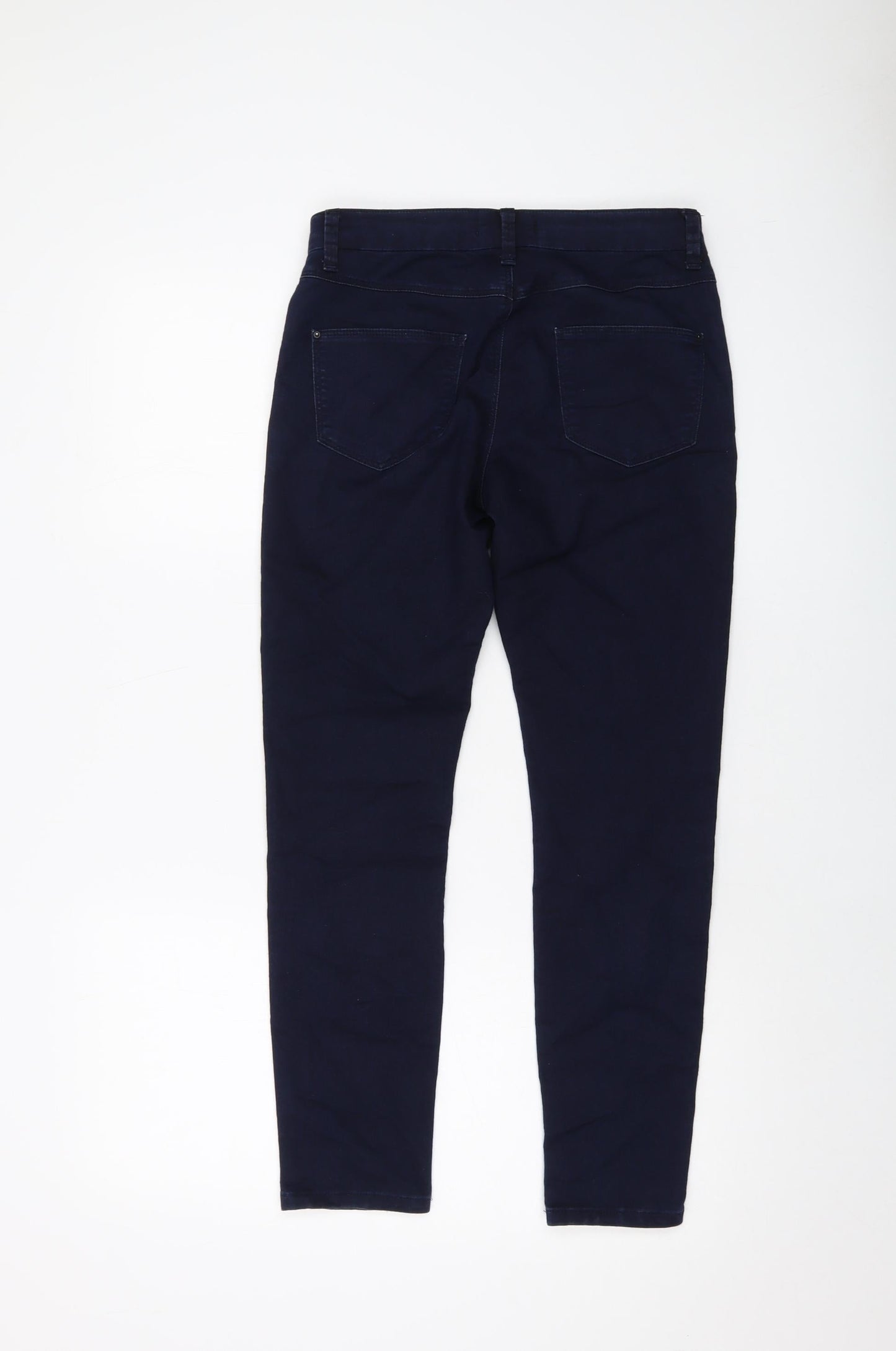 Marks and Spencer Womens Blue Cotton Jegging Jeans Size 8 L26 in Regular Button