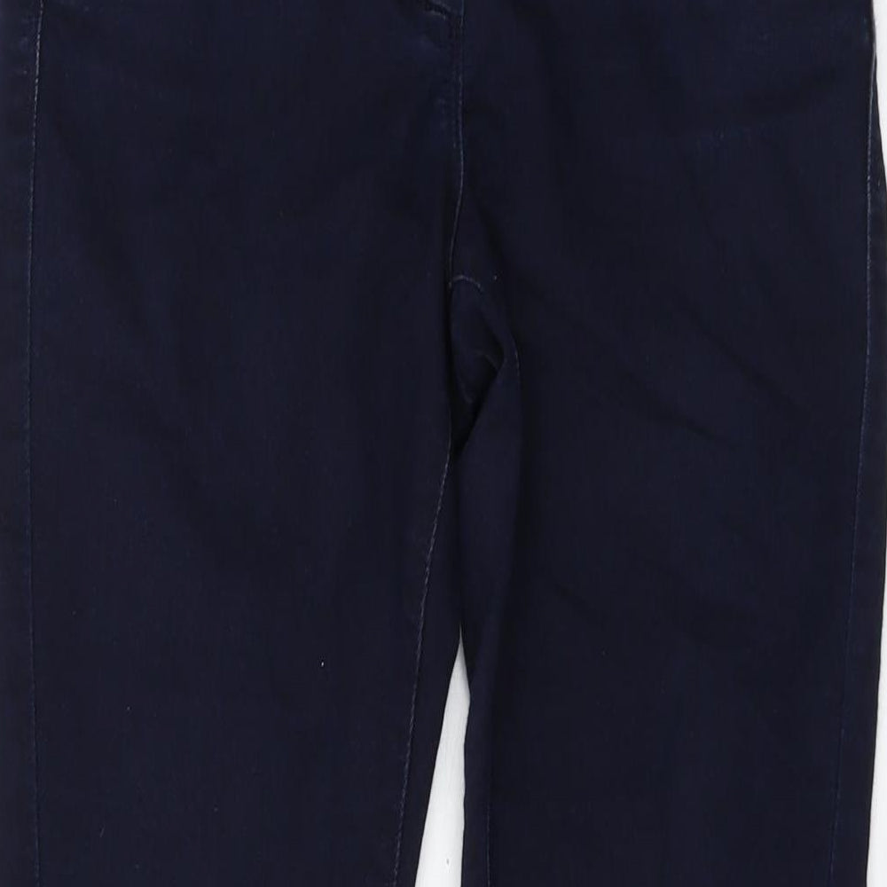 Marks and Spencer Womens Blue Cotton Jegging Jeans Size 8 L26 in Regular Button