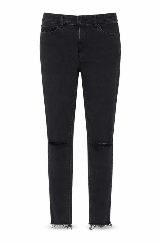 F&F Womens Grey Cotton Skinny Jeans Size 10 L25 in Regular Button