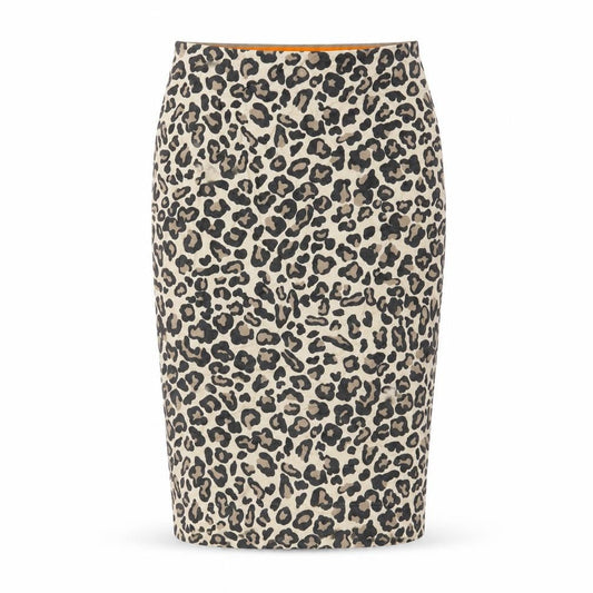 Riani Womens Beige Animal Print Viscose Straight & Pencil Skirt Size 10