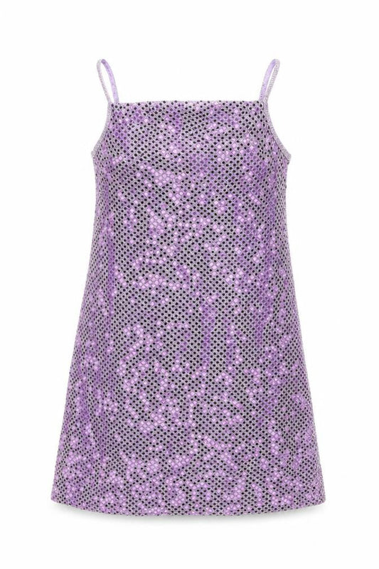 BHS Girls Purple Nylon A-Line Size 7-8 Years Square Neck Pullover