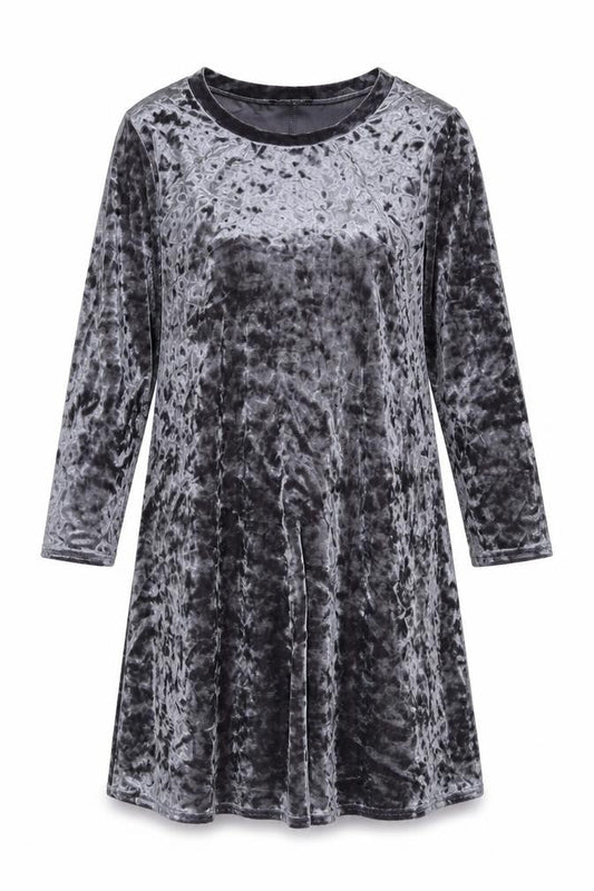 New Look Womens Grey Polyester A-Line Size 16 Round Neck Pullover